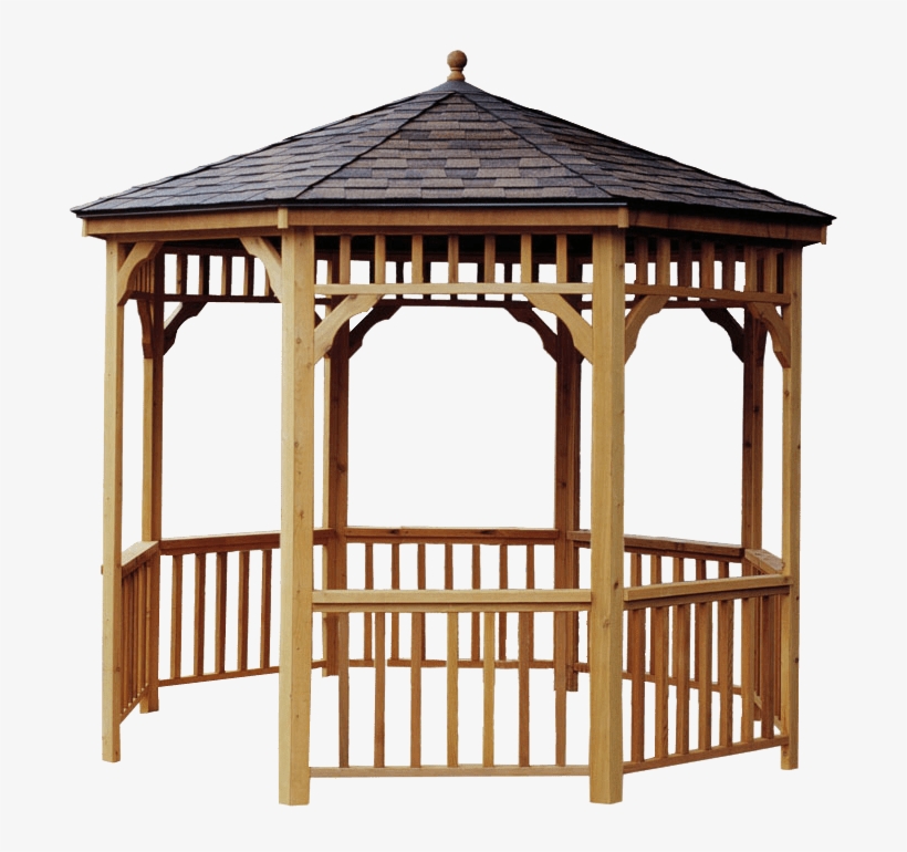 Wooden Garden Gazebo Transparent Background - Handy Home 10ft San Marino Octagonal Gazebo Kit [19944-8], transparent png