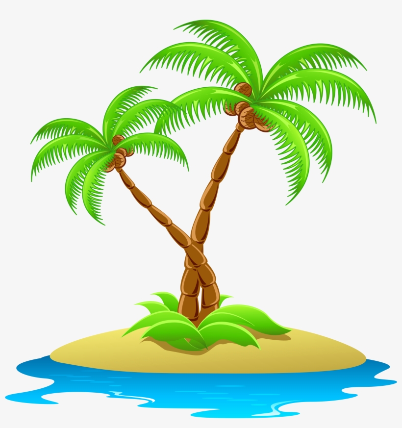 Coconut Clipart Clear Background - Island Clipart, transparent png