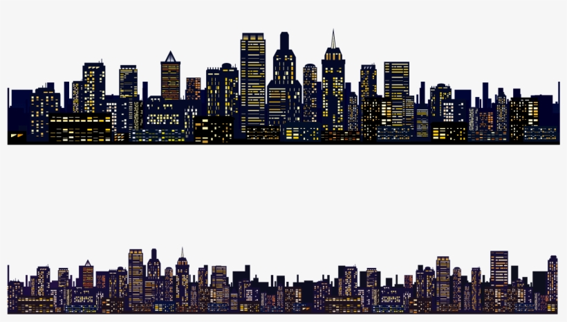 Cities Skylines City Landscape - Buildings At Night Landscape, transparent png