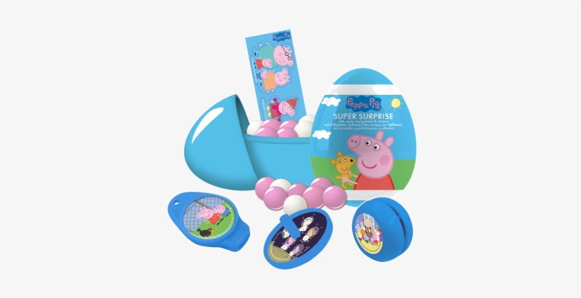 Peppa Pig Super Surprise Plastic Egg With Candy, Toy - 3 Peppa Pig Plastic Surprise Eggs And 1 Single Figurine, transparent png