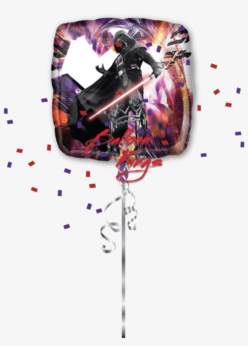 Darth Vader Small - Star Wars Party - Darth Vader 46cm Foil Ballloon, transparent png
