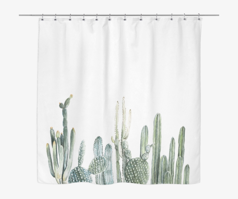 Cactus Shower Curtain - Cactus Print, transparent png