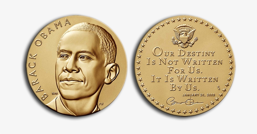 Each Medal's Obverse Features A Portrait Of President - Obama Coin, transparent png