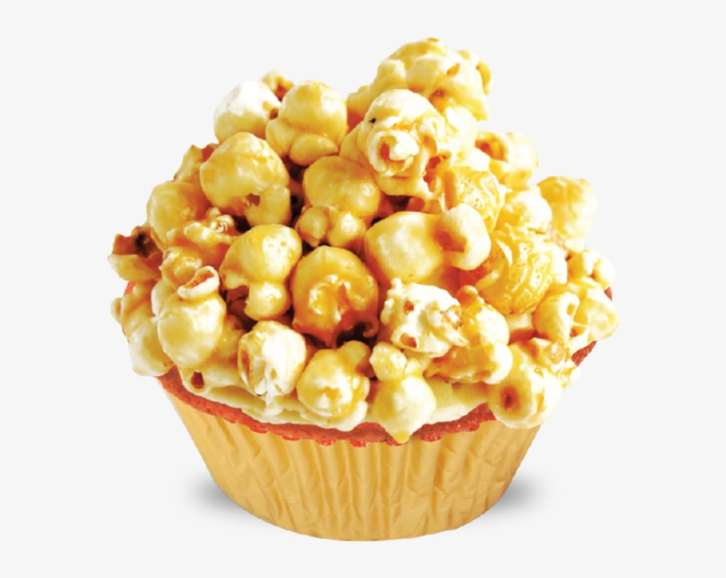 Salted Caramel Popcorn Cupcakes, transparent png