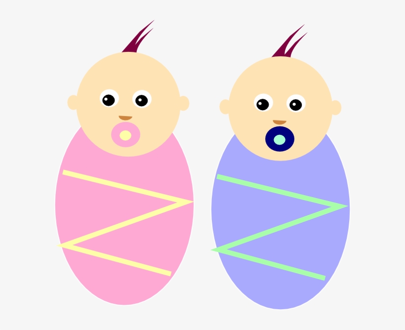 Girl Twin Babies Clipart, transparent png