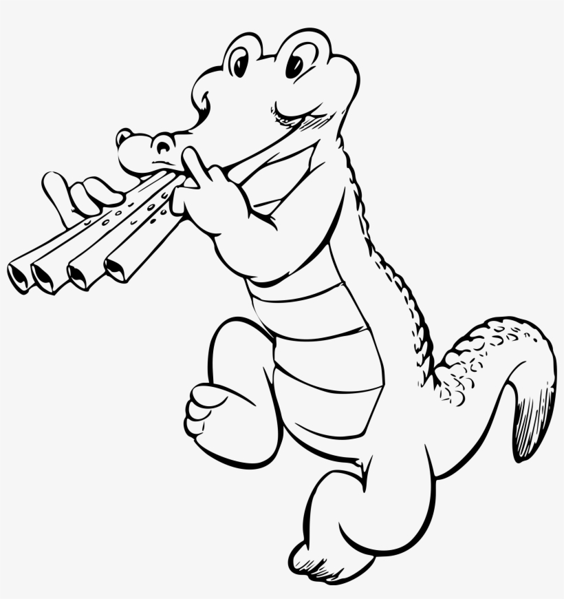 This Free Icons Png Design Of Musical Crocodile, transparent png