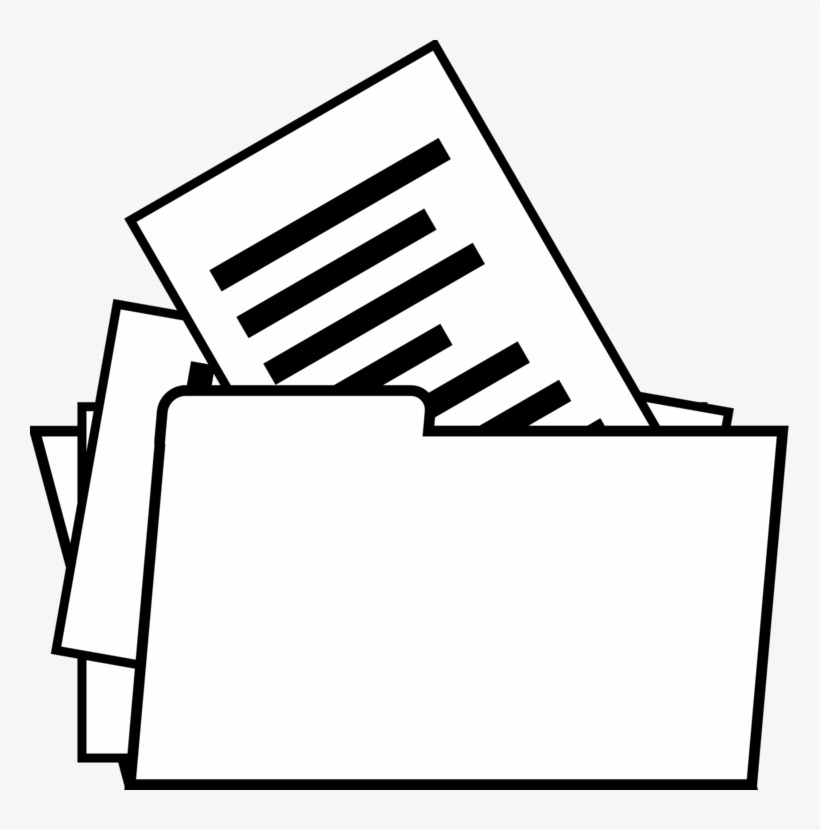 Directory File Folders Document Computer Icons White - Files Clipart Black And White, transparent png