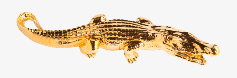 Golden Crocodile - Gold, transparent png