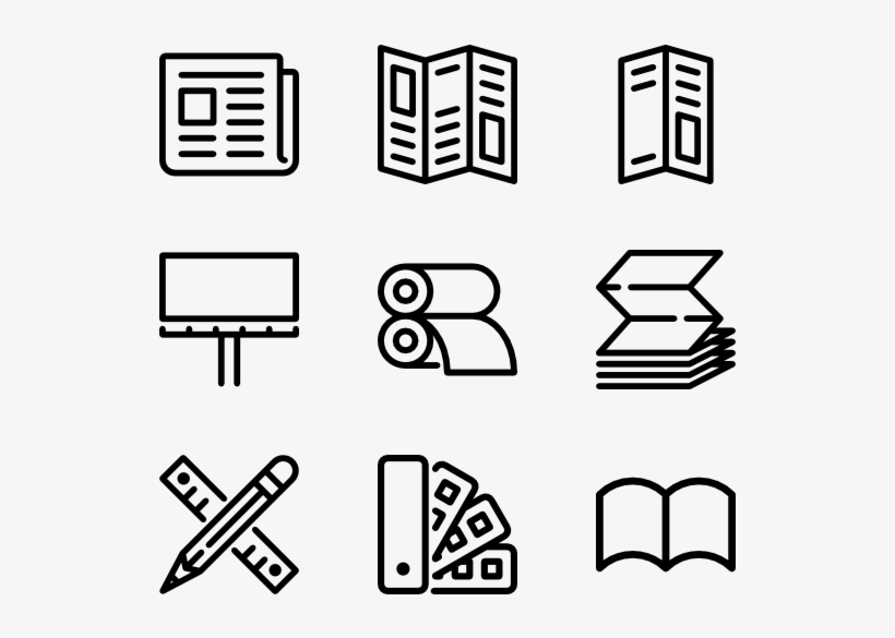 Print 100 Icons - Stationery Icon, transparent png