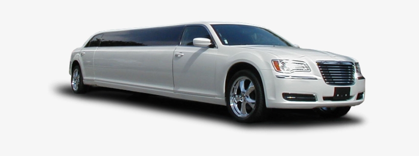 Profile View Of White Chrysler 300 Limousine - White Car Stretch Chrysler, transparent png