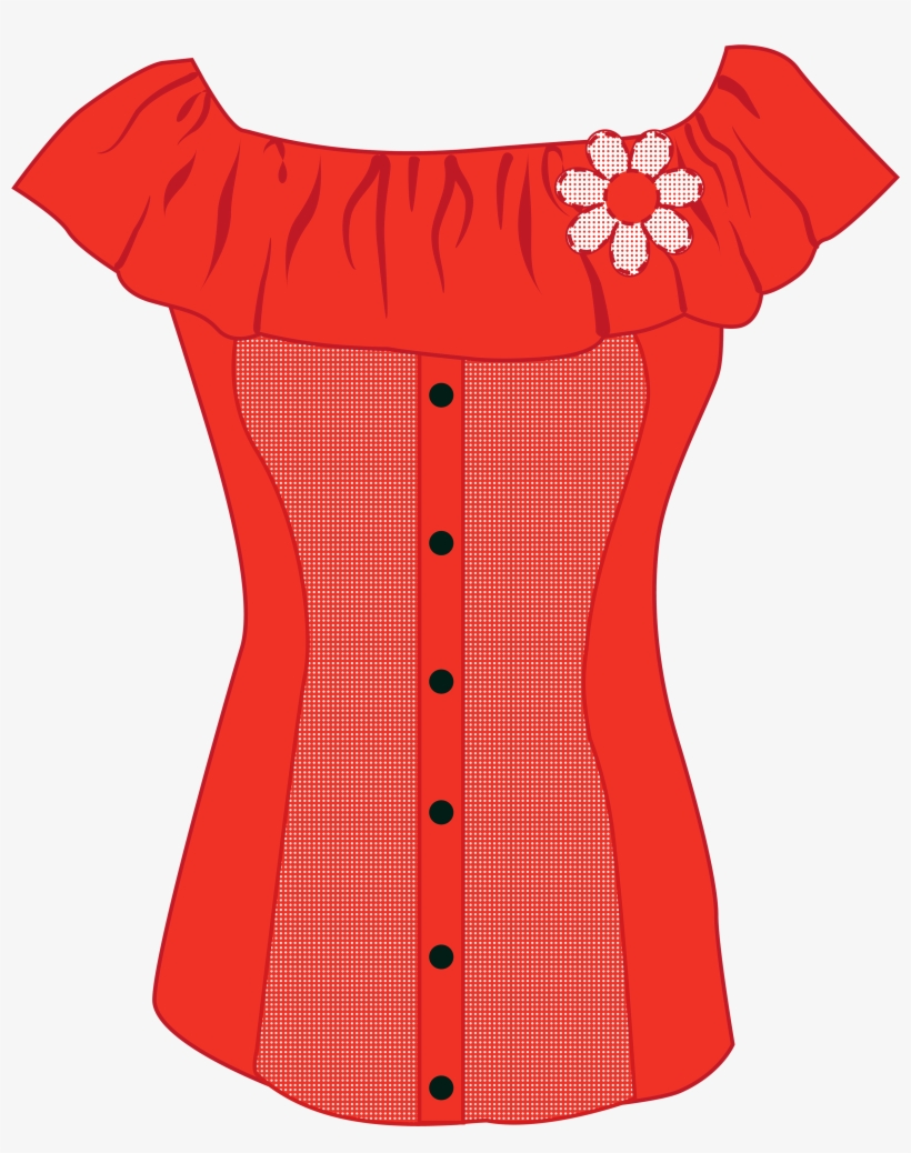 Female Red Top Png Clipart - Clothing, transparent png