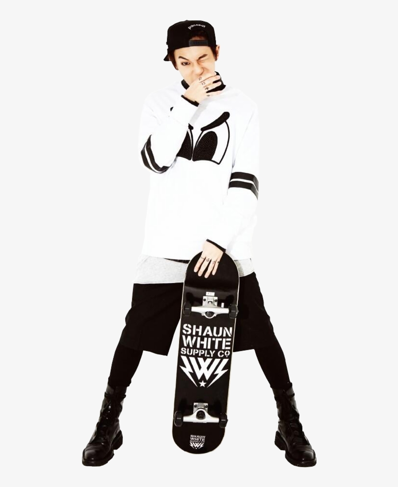 Png Black And White Download Teen Top Png By Dyoomma - Shaun White Core Series Skateboard, transparent png