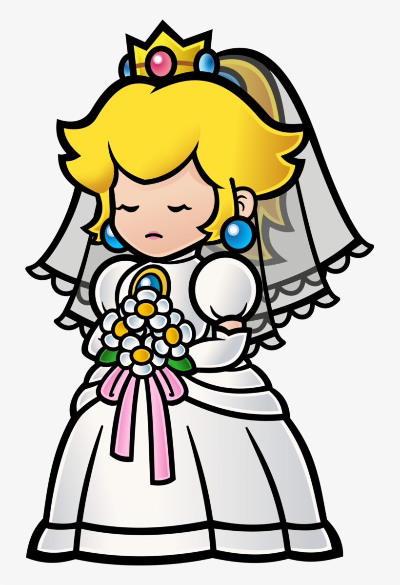 Super Paper Mario By Fawfulthegreat64 - Wedding Peach Paper Mario, transparent png