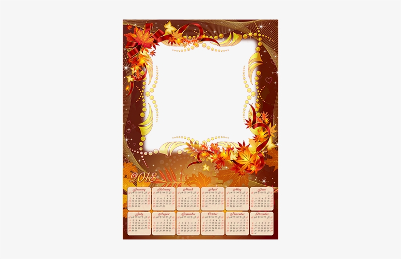 Magic Autumn Leaves - Фото Календарь Рамка 2018, transparent png