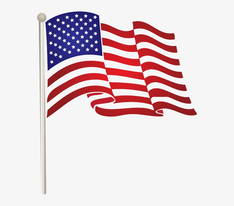 American Flag Clipart Fourth July - American Flag Clip Art Png, transparent png
