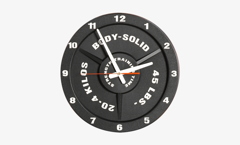 Strength Training Time Clock - Body Solid Strength Training Time Wall Clock, Black, transparent png