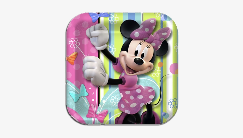 Minnie Mouse Lunch Plates - Minnie Mouse Bow Tique Birthday Decorations, transparent png
