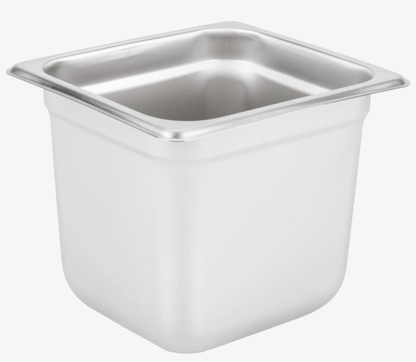 7 Quart Stainless Steel Food Storage Container - Excellant Excellante Sixth Size 6-inch Deep 24 Gauge, transparent png