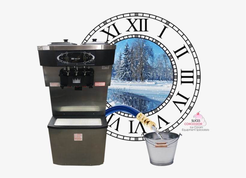 How To Winterize & Prepare Your Frozen Dessert Machine - Personalised Distressed Cream Round Glass Wall Clock, transparent png