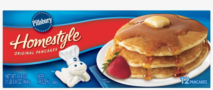 Pillsbury Homestyle Original Pancakes Frozen Breakfast, - Pillsbury Pancakes, Buttermilk - 12 Pancakes, 16.4, transparent png