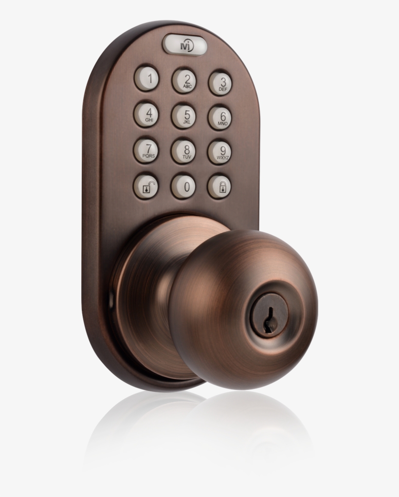 Milocks Dkk Keyless Entry Knob Door Lock With Electronic - Milocks Keyless Electronic Door Knob With Remote Finish:, transparent png