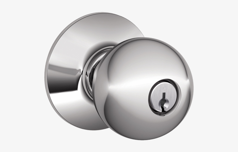 Keyed Georgian Knob, Keyed Orbit Knob - Schlage - F51a Series - Keyed Orbit Door Knob, transparent png