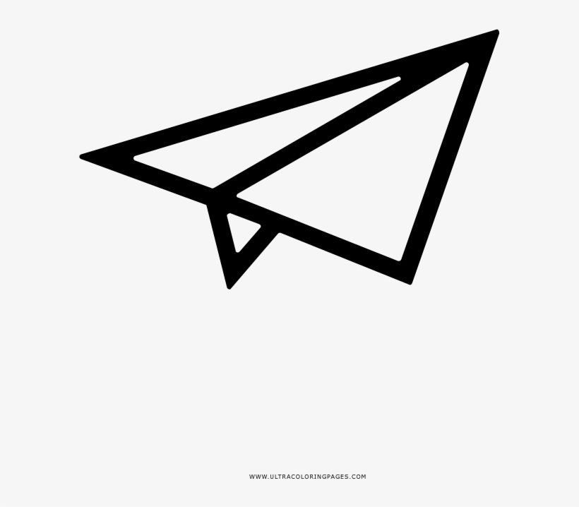 Paper Airplane Coloring Page - Airplane, transparent png