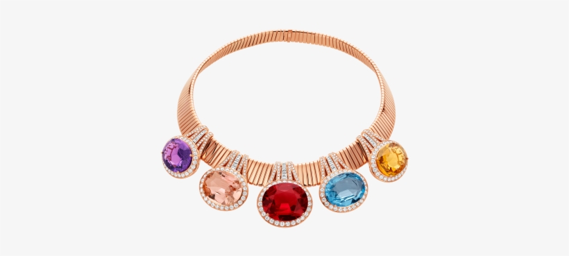 Wild Pop High Jewellery 18 Kt Rose Gold Necklace Set, transparent png