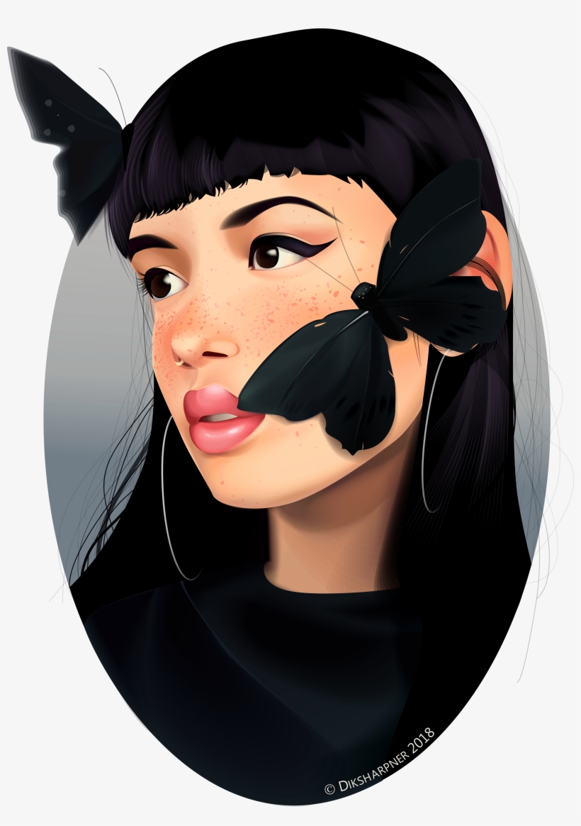 Vector Portrait, Digital,, transparent png