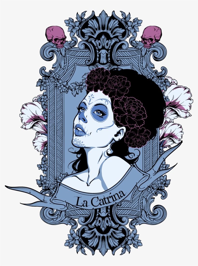 La Catrina Buy T Shirt Design - T-shirt, transparent png