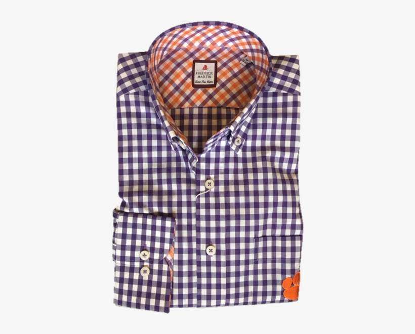 Image - Clemson University Gingham - Purple, transparent png