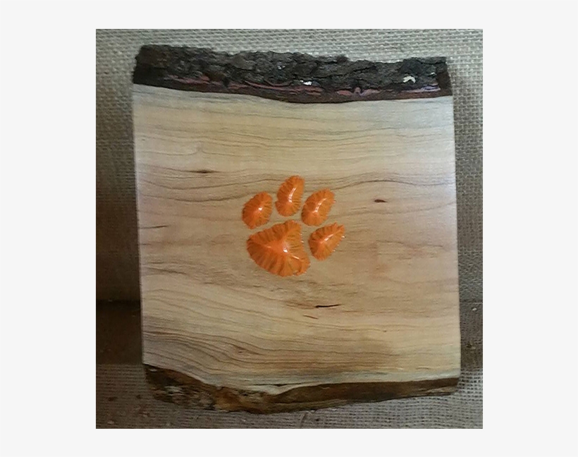 Clemson Tiger Paw Sign Made From Reclaimed Cherry With - Plywood, transparent png