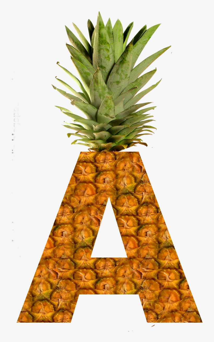 Alfabeto Decorativo Abacaxi Png - Letras Abacaxi Png, transparent png