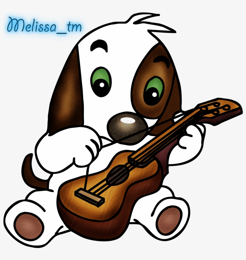 Cute Dog Playing The Guitar Png By Melissa-tm On Deviantart - Clip Art, transparent png