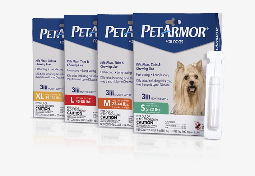 Petarmor Flea And Tick Treatment For Dogs - Petarmor For Dogs 45-88 Lbs, 6-count, transparent png