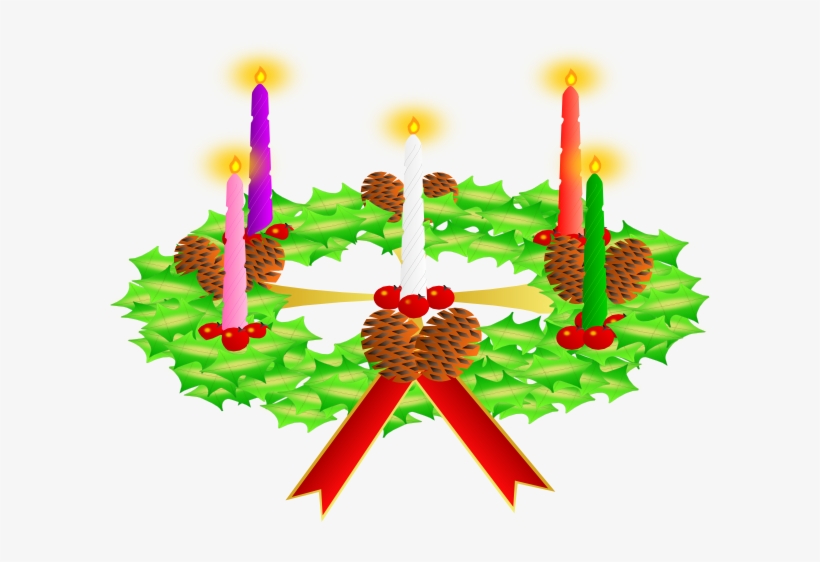 Advent Wreath Clip Art At Clipart - Simbolos Del Adviento Animados, transparent png