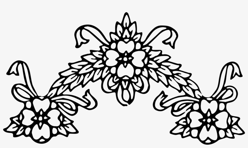 wallpapers Border Flower Vector Png Black And White free wreath vector png flowers border