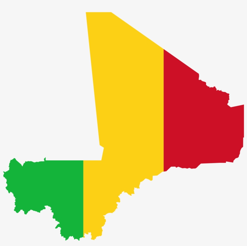Graphic Black And White Download Africa Clipart Nation - Flag Map Of Mali, transparent png