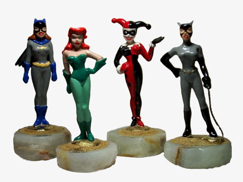 Dc Comics Collectible Figurines Set With Batgirl, Poison - Poison Ivy, transparent png