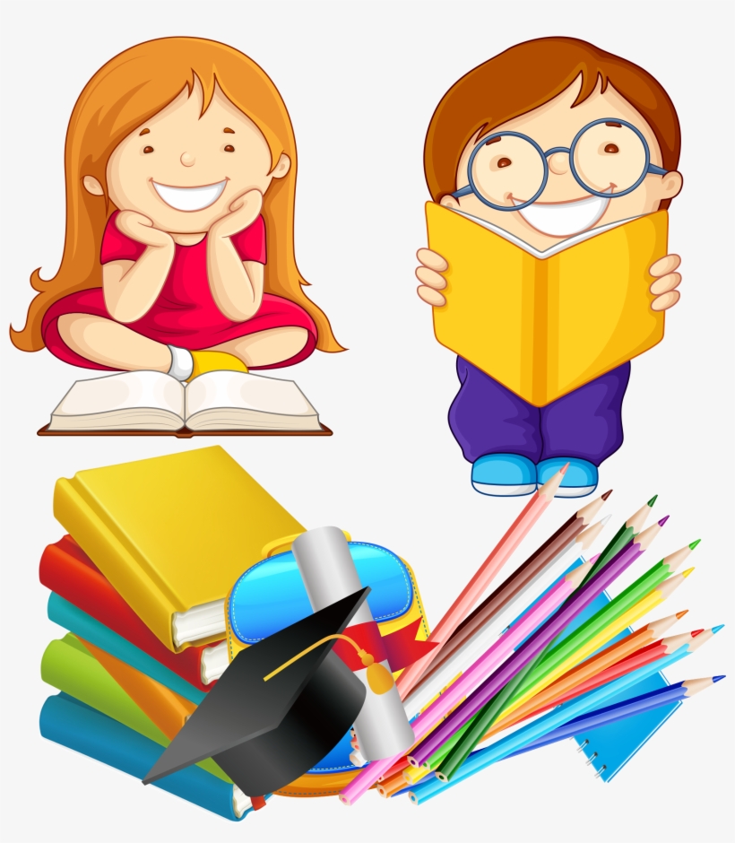 Child Reading Book, transparent png