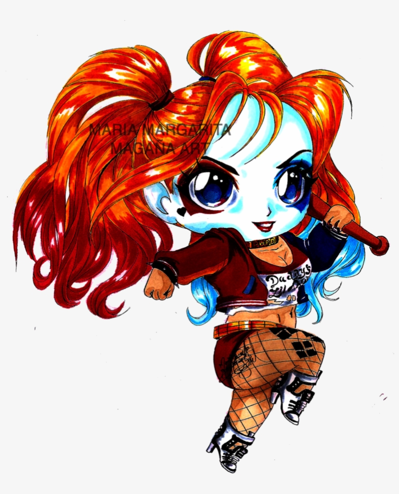 Harley Quinn Chibi Harleys By Miharu - Harley Quinn From Suicide Squad Chibi, transparent png