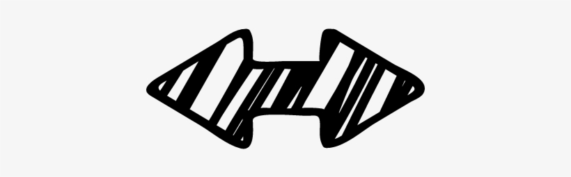 Sketched Double Arrow Pointing Left And Right Vector - Arrow Pointing Left And Right, transparent png
