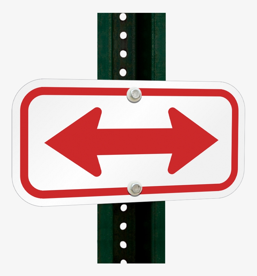 Bidirectional Arrow Sign - Sign, transparent png