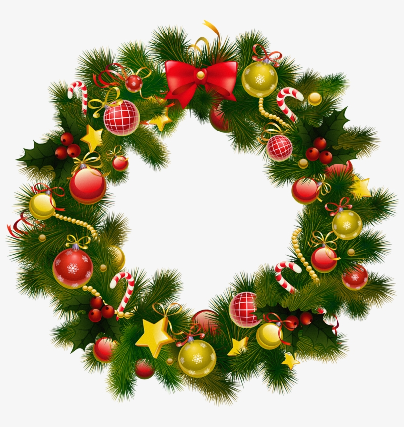 Christmas Wreath Clipart, Christmas Card Crafts, Christmas - Happy Christmas Wallpaper 2017, transparent png