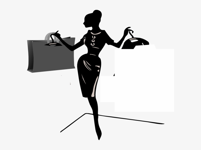 Lady Edit Shopper Clip Art - Shopper Clipart, transparent png