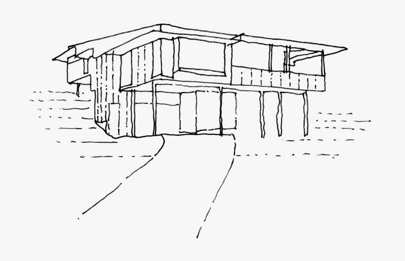 This House Was Designed On A Steep And Challenging - Line Art, transparent png
