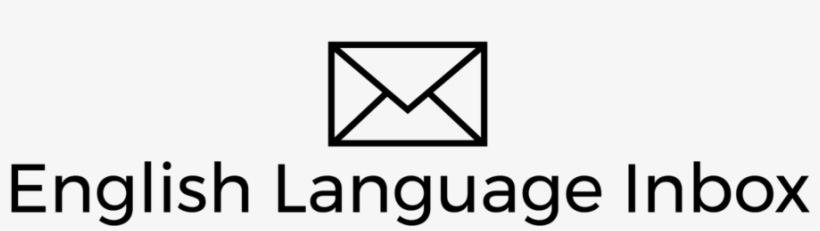 English Language Inbox Logo Black - Email, transparent png
