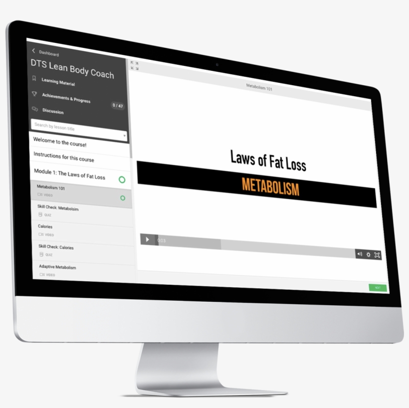 Dts Lean Body Coach - Computer Monitor, transparent png