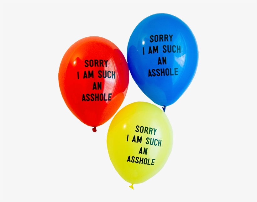 I'm Sorry I Went On A Drunk Down Voting Rampage - Sorry I Am Such An Asshole Balloon, transparent png