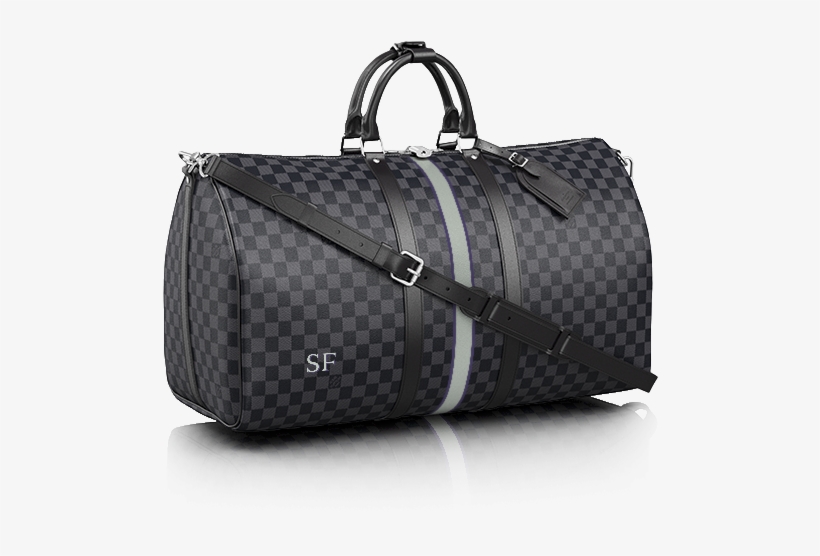 Louis Vuitton Mon Damier Graphite Keepall Bandouliere - Louis Vuitton Keepall Black Monogram, transparent png